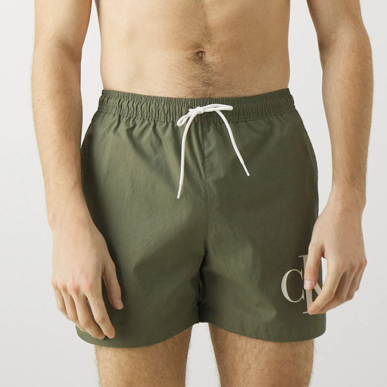 Calvin Klein Ανδρικό μαγιό Medium Drawstring Swim Shorts - CK Monogram